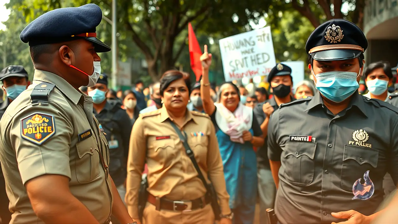 Delhi Police Refutes Allegations of Mistreating Women Protesters as Baseless