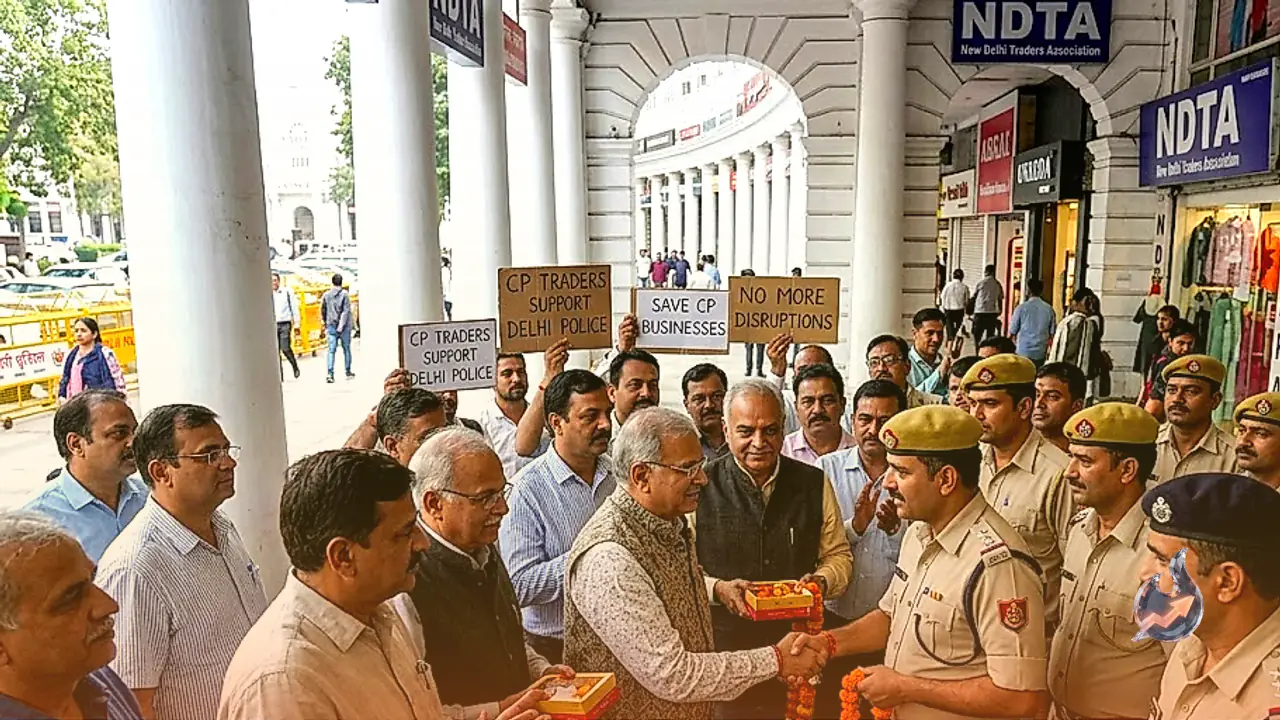 Delhi Shopkeepers Rally Behind Police in Connaught Place Amid Business Disruptions