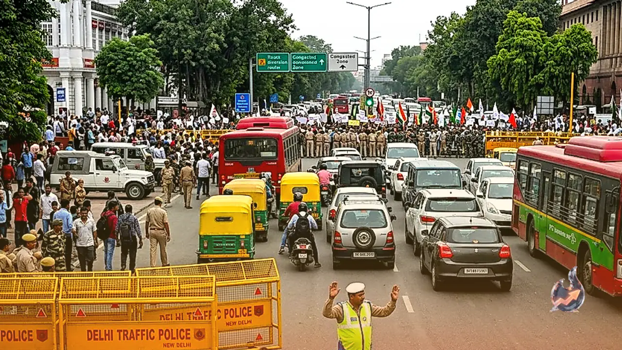 दिल्ली में आज भारी जाम और रूट डायवर्जन की आशंका, इन 22 इलाकों से गुजरने से पहले चेक कर लें ट्रैफिक एडवाइजरी