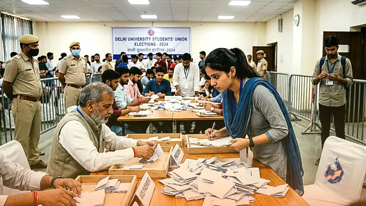Delhi University Students Union Election Counting Underway Amid High Security, Fake ID Incident and Stiff Multi-Cornered Contests