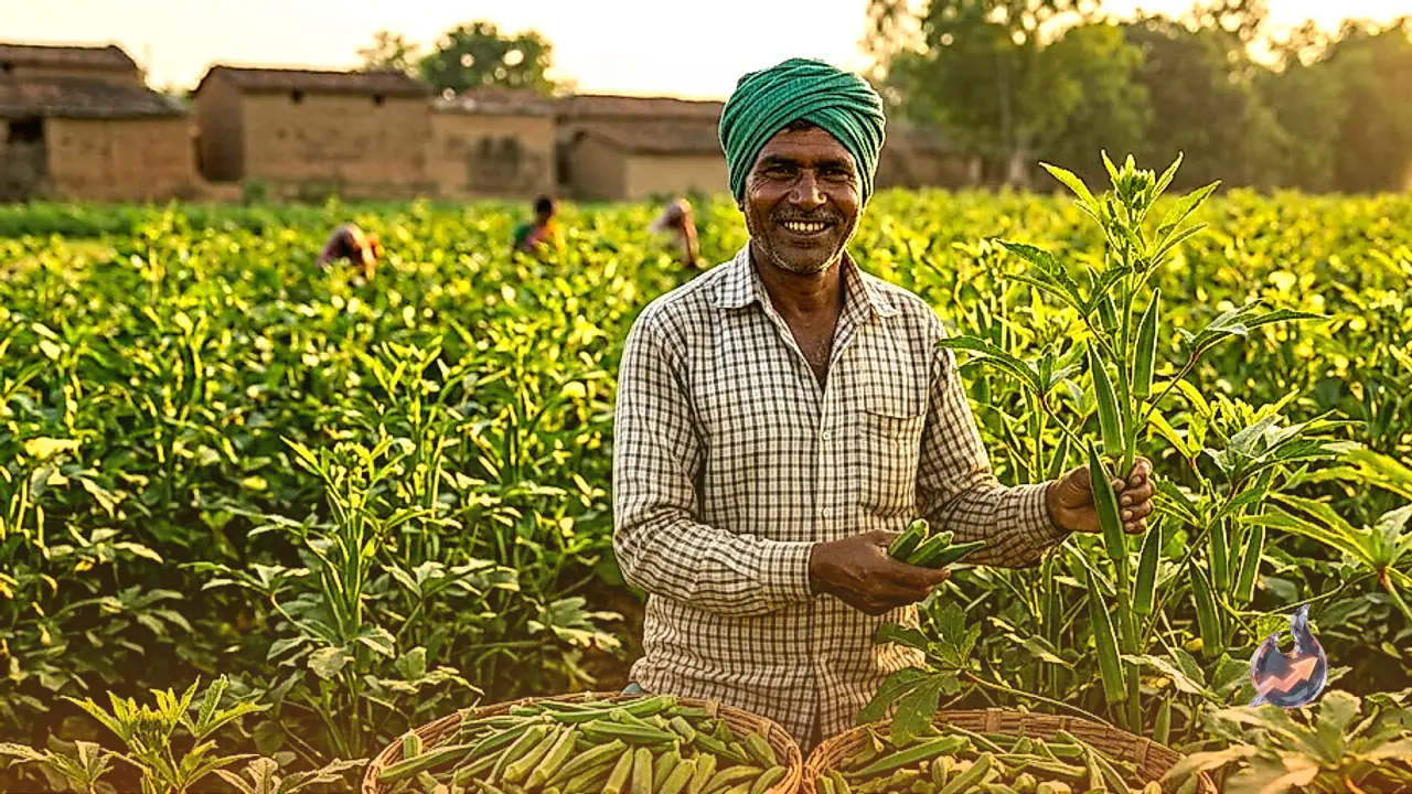 Deoghar Farmer Ditches Traditional Wheat for Okra, Earns 10x Profit From a Single Acre