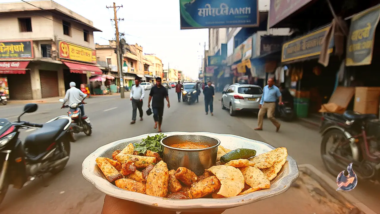 Deoghar Street Food Plate with Mudi, Ghughni and Chops Draws Travelers at Just Rs 20