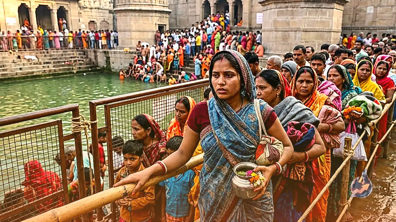 वाराणसी के लोलार्क कुंड में संतान प्राप्ति के लिए उमड़ी भारी भीड़, चौबीस घंटे से लंबी कतारों में डटे हैं श्रद्धालु