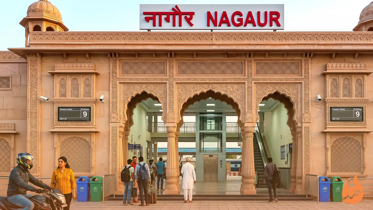 After Two and a Half Years of Construction, Nagaur Station Reopens Transformed: 96% of Amrit Bharat Revamp Complete, Rajasthani Carvings Take Centre Stage