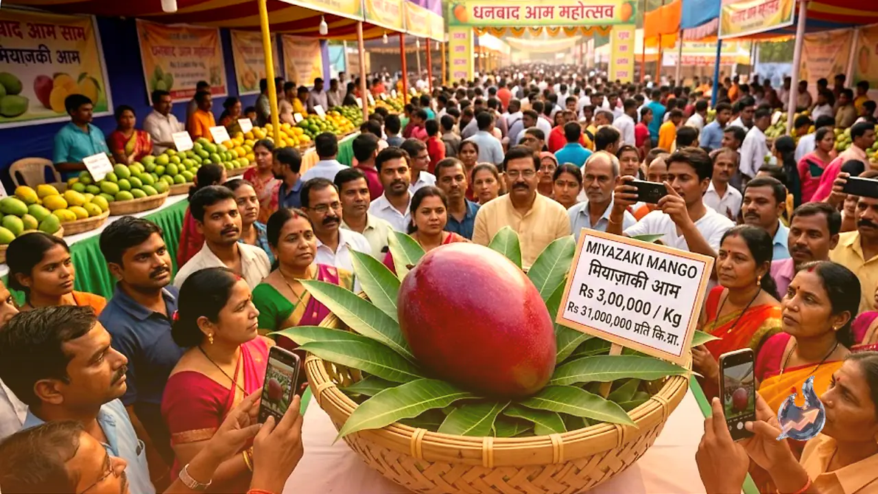 Rare Miyazaki Mango Priced at Rs 3 Lakh Per Kg Steals the Spotlight at Dhanbad Mango Festival