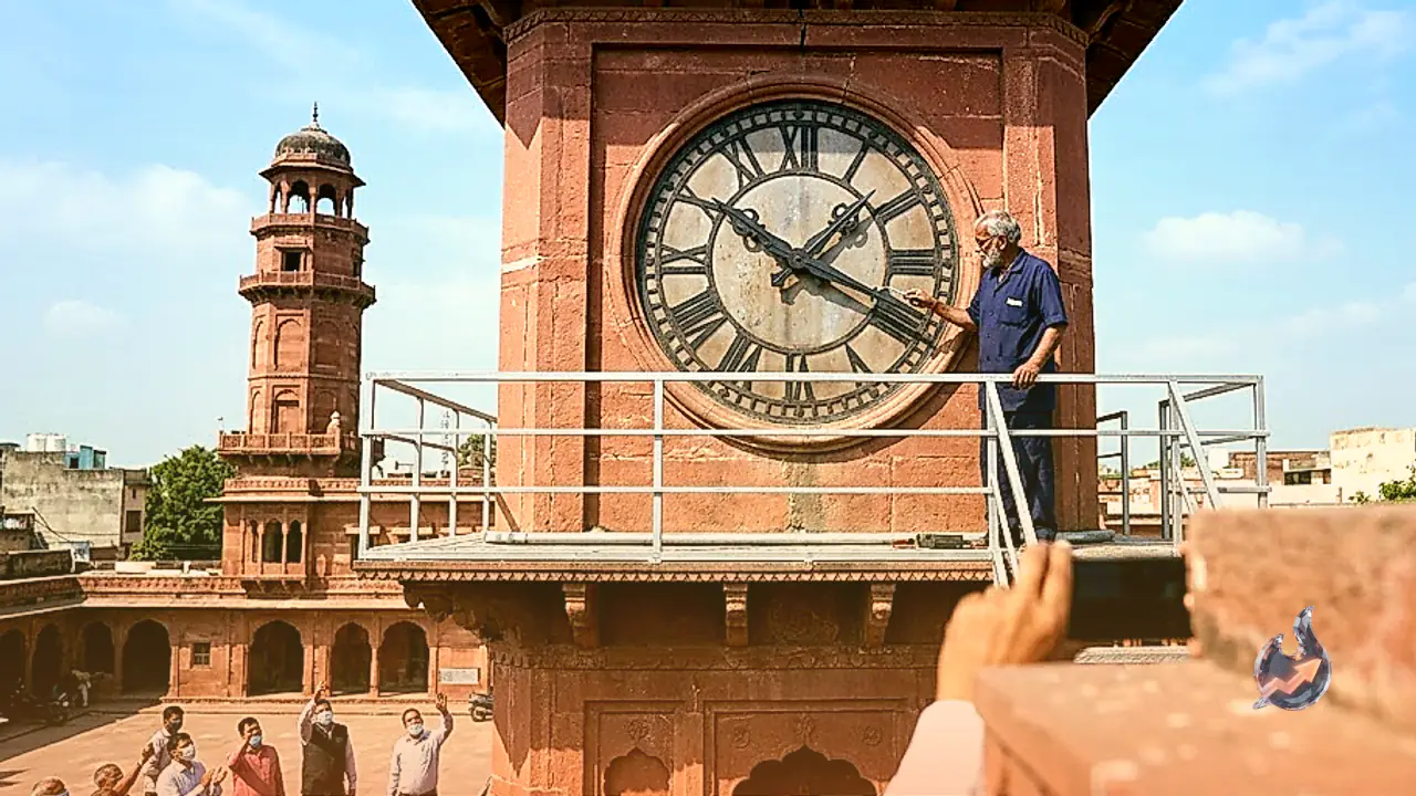 Historic Clock at Dholpur's Nihal Tower Resumes Ticking After 30 Years Following Administrative Restoration