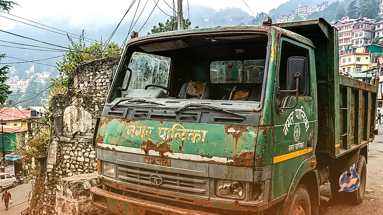 Dilapidated Municipal Vehicles Run Without Number Plates and Fitness in Nainital, Locals Raise Serious Questions