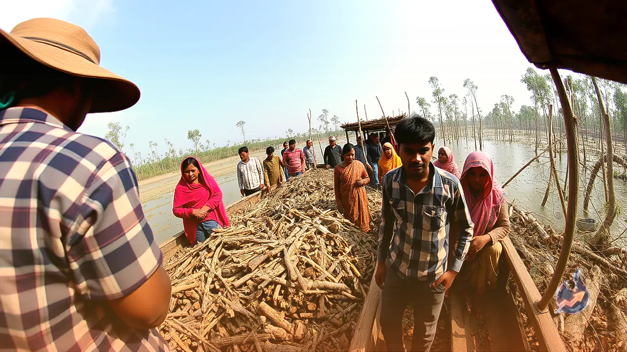Dilshan from Kalyankocha keeps his household afloat by gathering and selling deadwood from dense forests