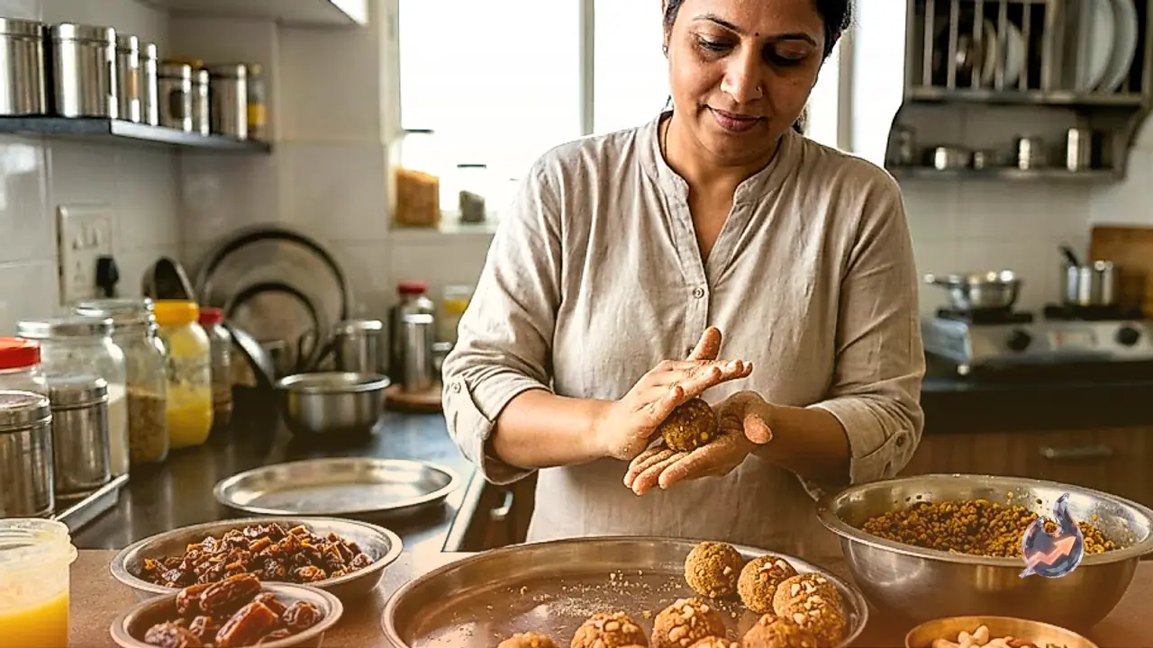 Ditch Sugar and Jaggery for Healthy Moong Dal Laddoos Sweetened Naturally with Dates