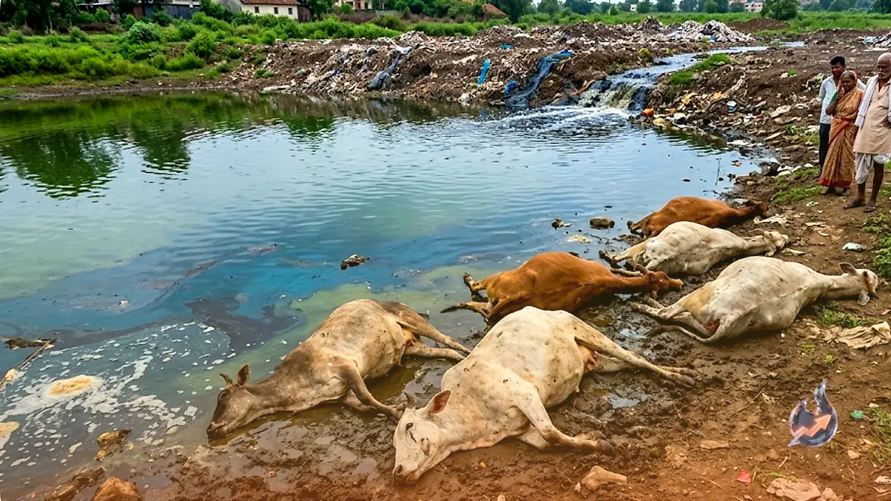 Chemical Runoff From a Dumping Site Turns Panvel's Ponds Into Poison, Seven Cows Dead in an Hour