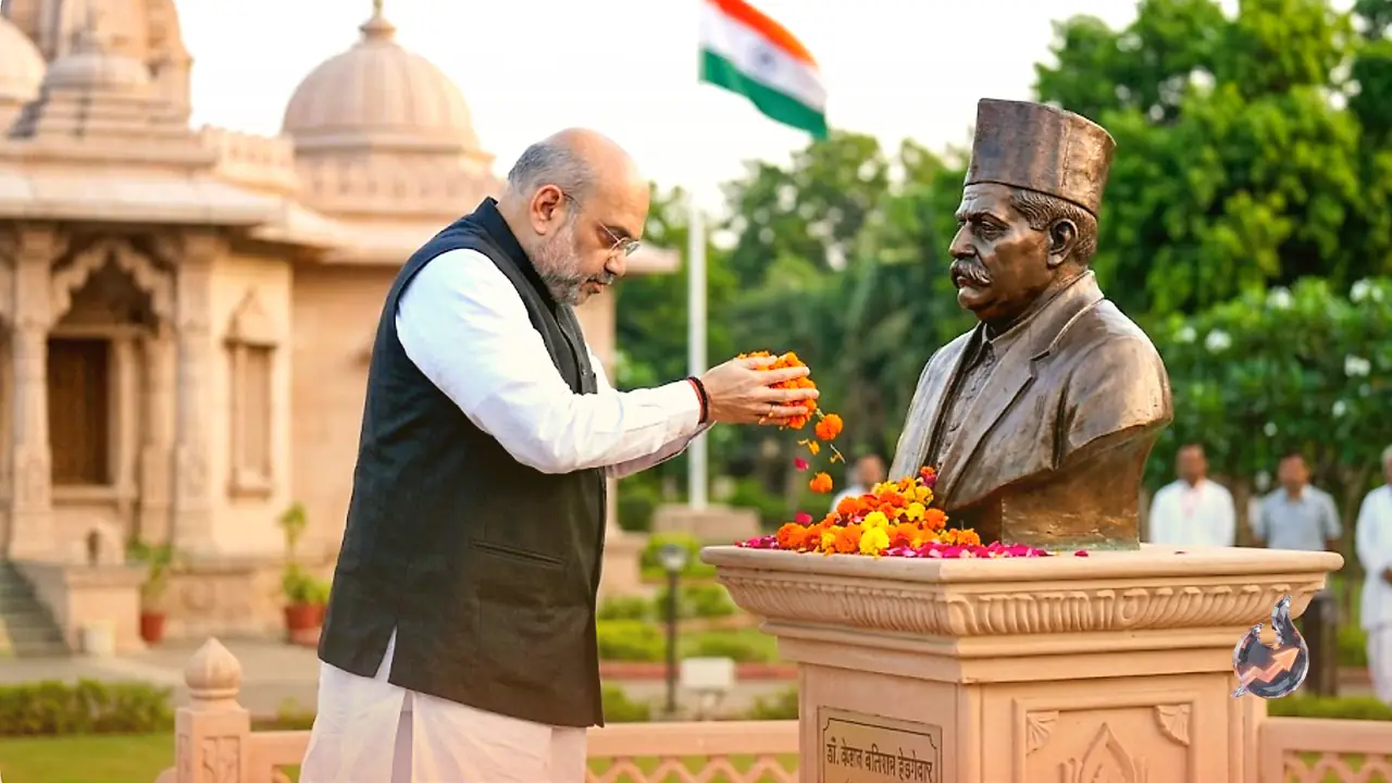 Amit Shah Pays Tribute to RSS Founder Dr. Hedgewar, Honors His 'Nation First' Vision