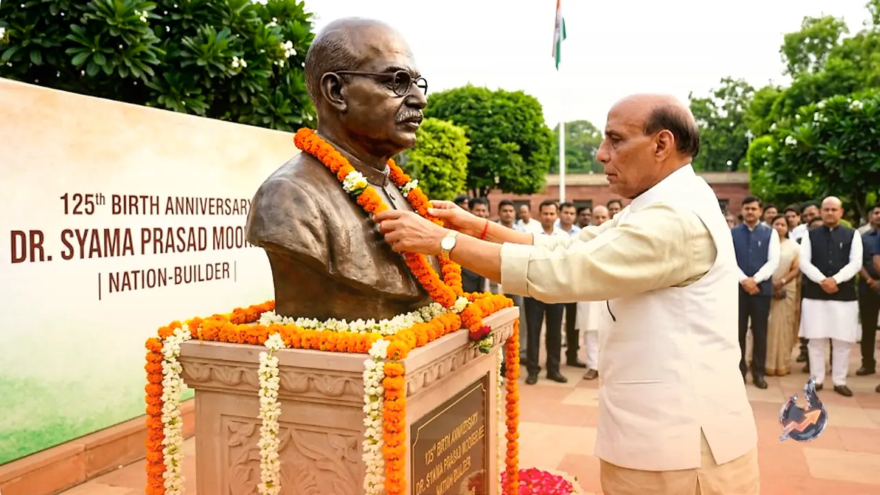 On Dr Syama Prasad Mookerjee's 125th Birth Anniversary, Rajnath Singh Leads Tributes to the Nation-Builder