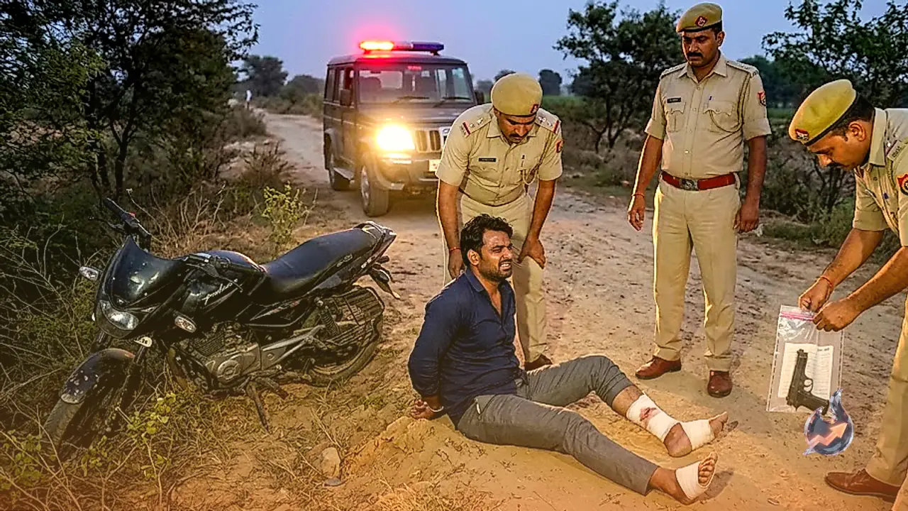 Bounty Cattle Smuggling Suspect Wajid Injured and Arrested Following Baghpat Encounter