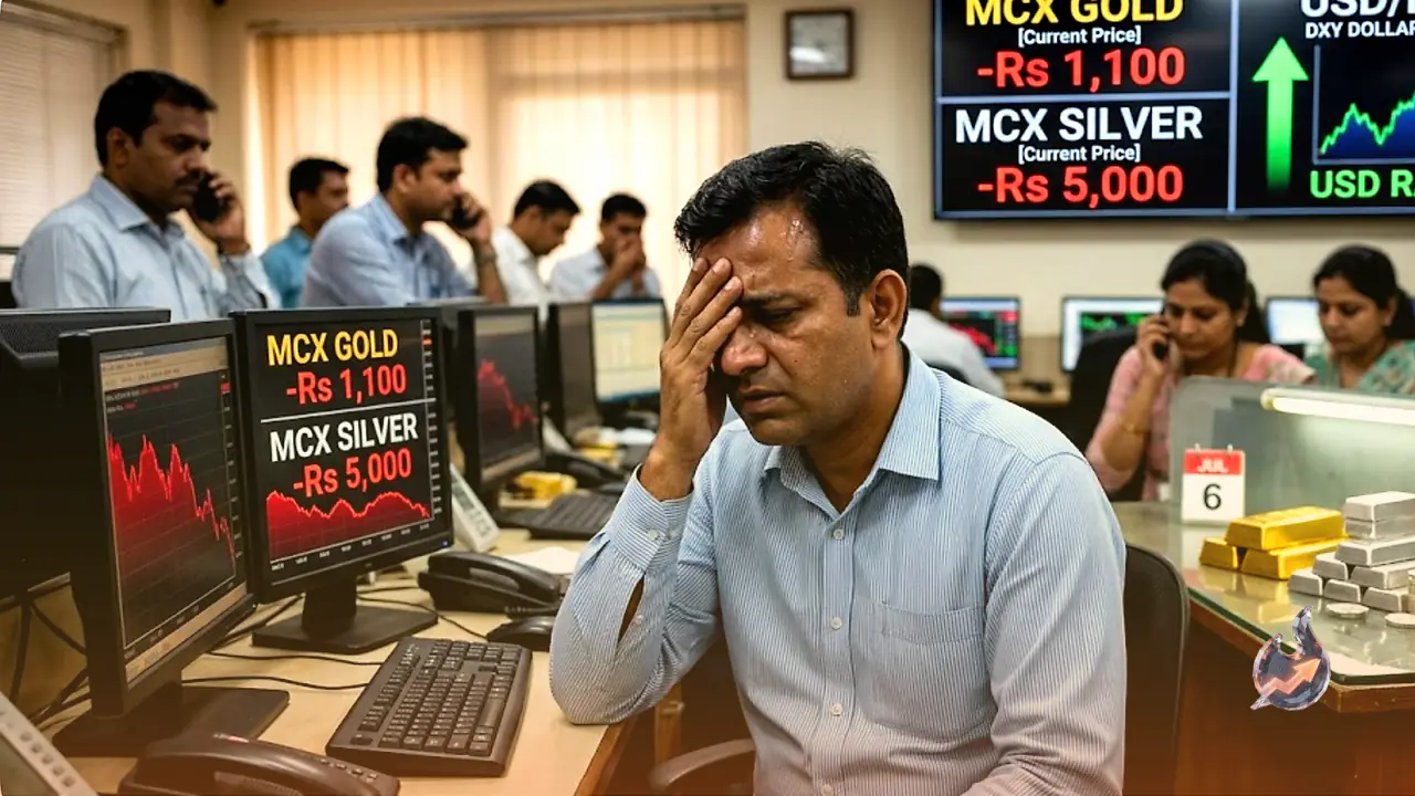 Dollar's Rally Drags Bullion Lower, Gold Slides Up To Rs 1,100 And Silver Crashes Rs 5,000 On July 6