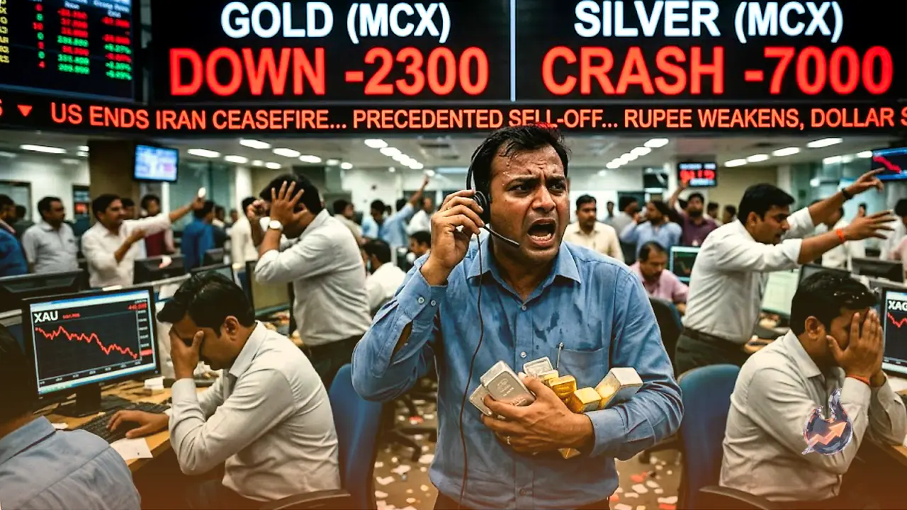 Precious Metals Crash as US Ends Iran Ceasefire: Gold Sheds ₹2300, Silver Plummets ₹7000