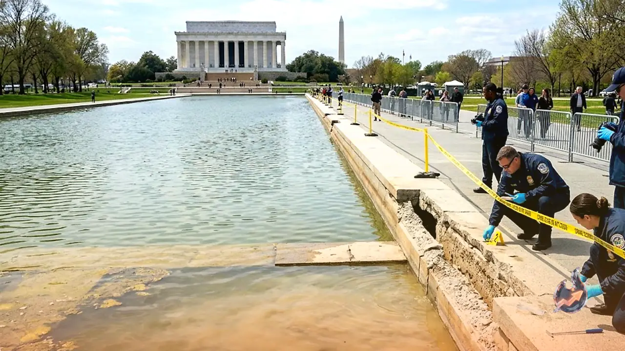 Trump Details Reflecting Pool Attack: 250-Foot Gash Carved, Corrosive Chemicals Dumped, More Vandals Arrested