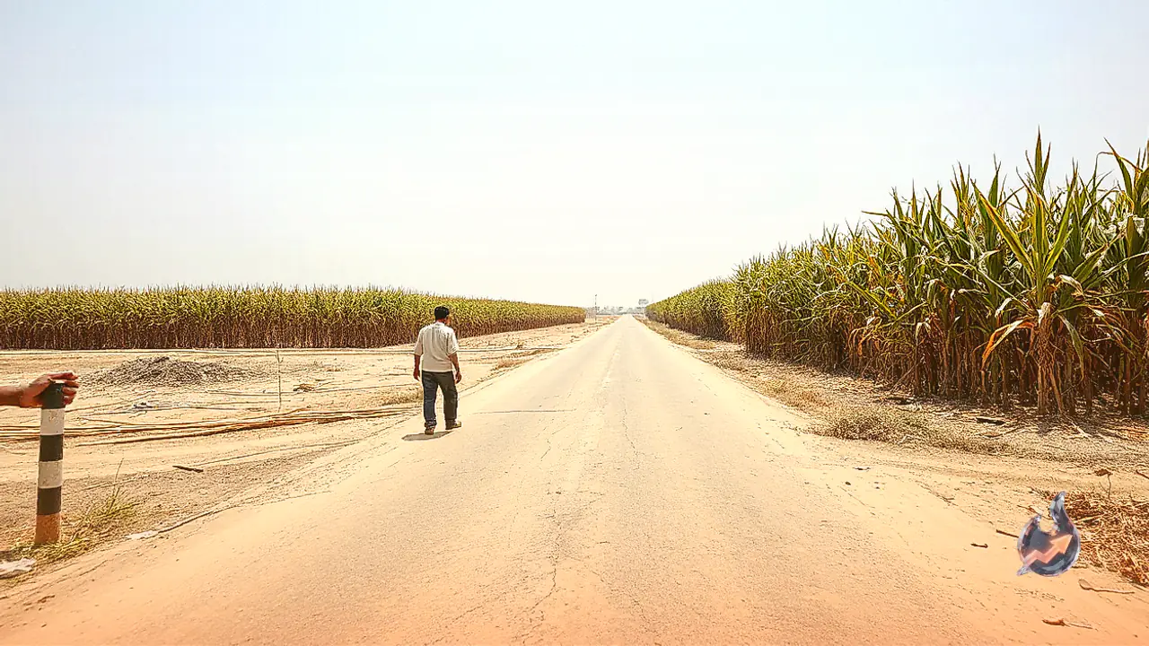 Double blow for Latur farmers as devastating fire destroys sugarcane crop after severe drought