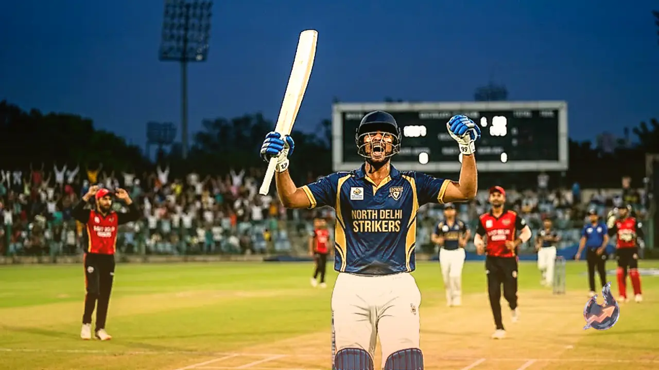 Sarthak Ranjan Blitzes 95 with 8 Sixes to Power North Delhi Strikers to Emphatic DPL Victory