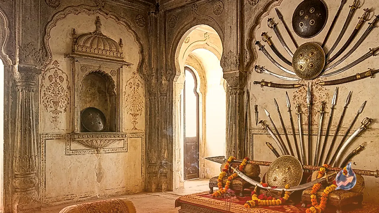 Dr Lakshyaraj Singh Mewar Performs Traditional Weapon Worship at Udaipur City Palace Armoury