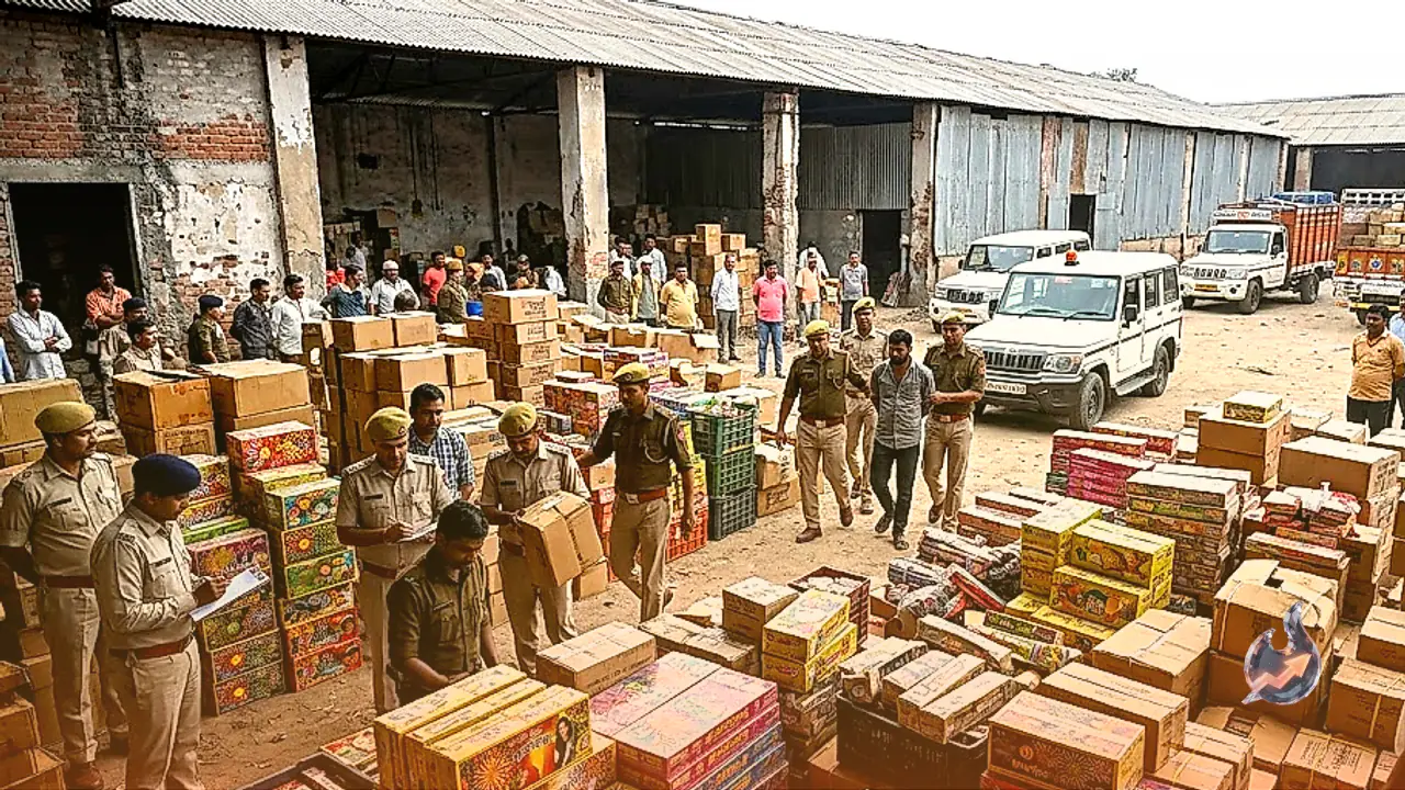 DST raids three illegal firecracker warehouses in Devalis Tonk, seizes goods worth crores and detains one