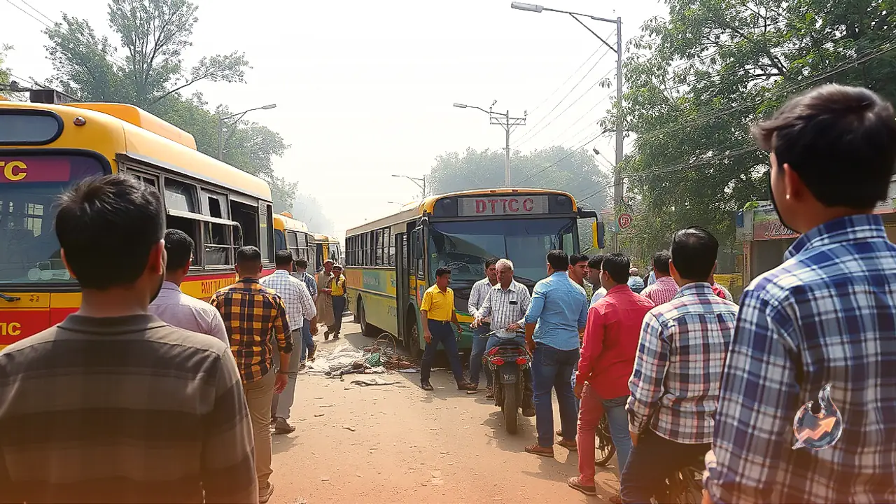 आनंद पर्वत में बेकाबू डीटीसी बस का कहर, स्कूटर सवार की मौत और चार घायल