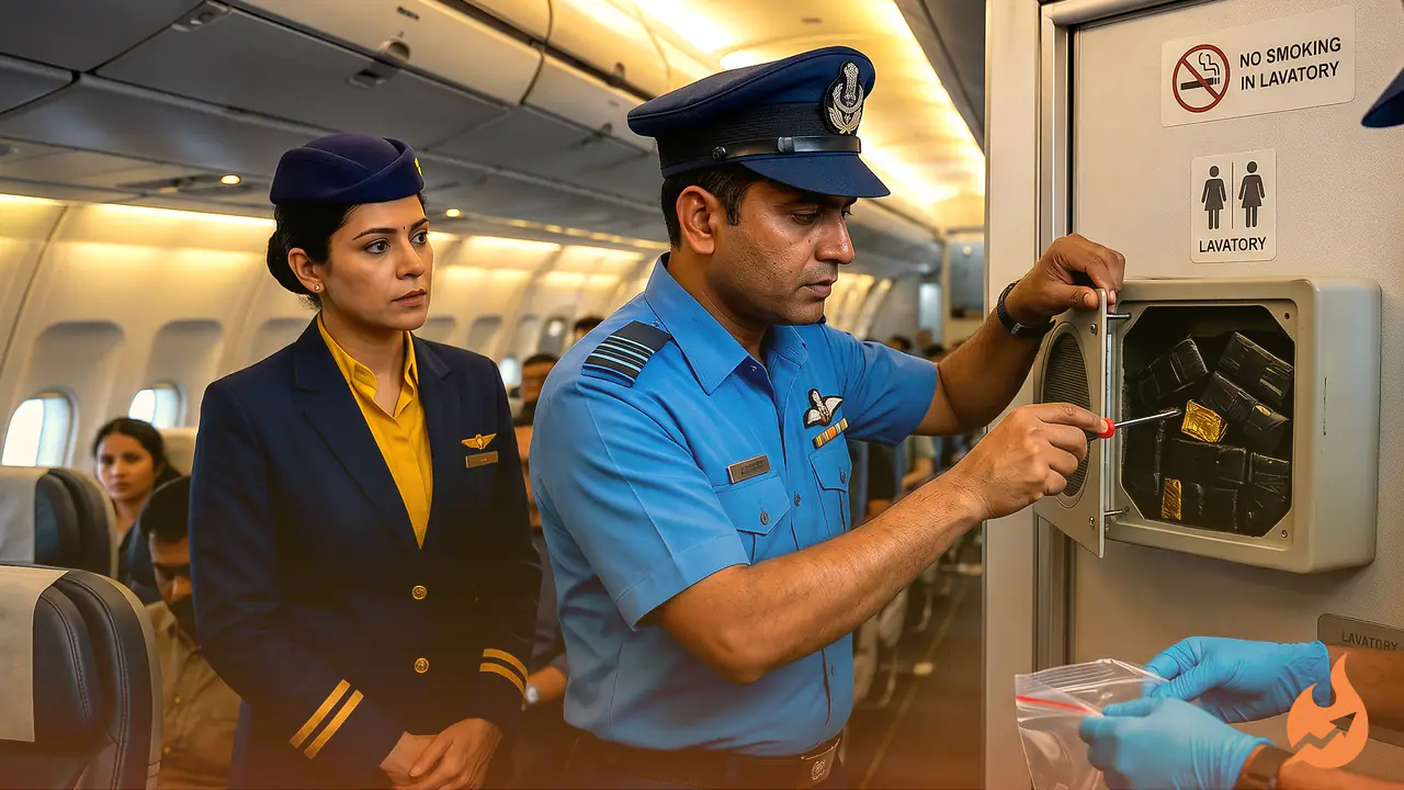 Gold Biscuits Hidden Inside a Lavatory Speaker Box: Customs Seizes 2,799.3 Grams on a Dubai–Ahmedabad Flight