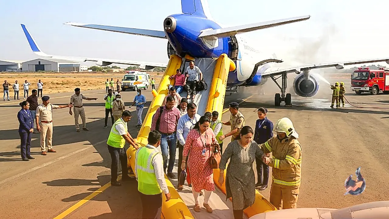 दुबई से मुंबई आ रही इंडिगो फ्लाइट में दिखा धुआं, राजकोट में आपातकालीन लैंडिंग से बची 194 यात्रियों की जान