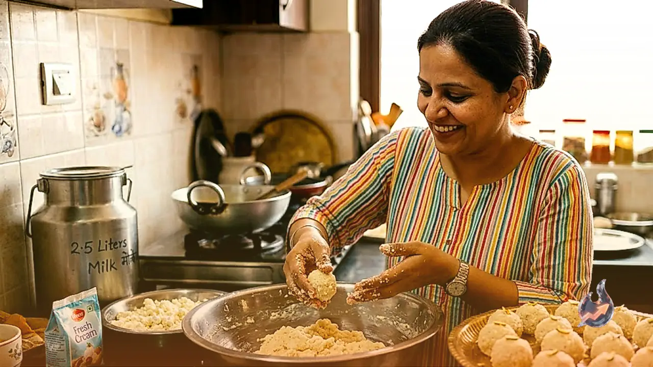Make Melt in Your Mouth Shahi Granular Malai Laddoos at Home Using Only Milk and Chhena