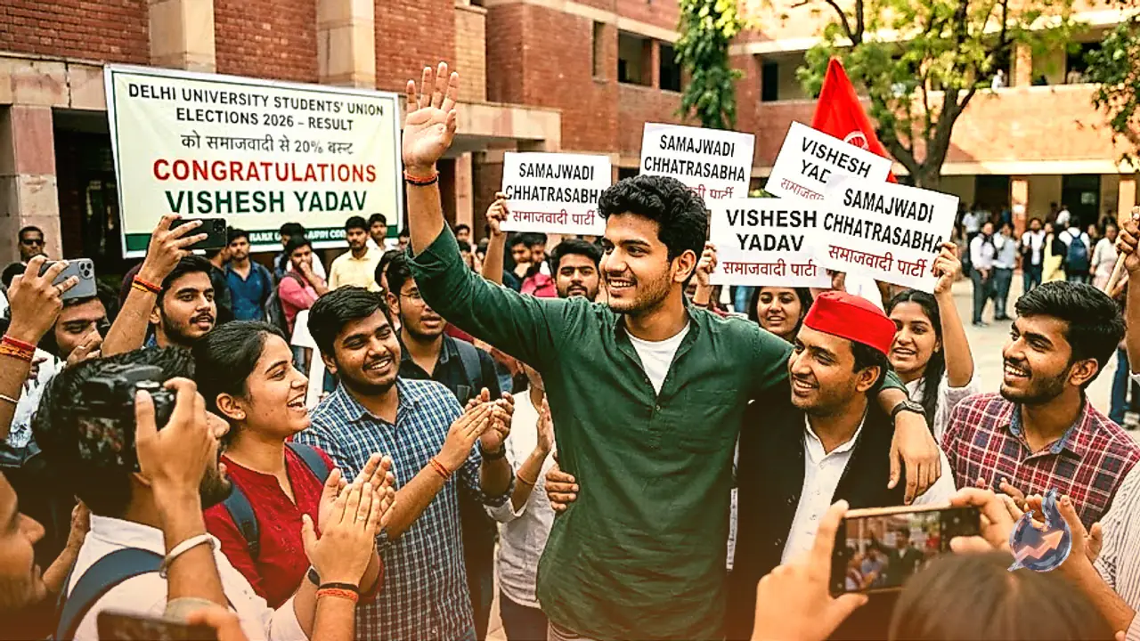 DUSU Polls 2026: Vishesh Yadav Secures Second Spot as Samajwadi Party Tests Youth Appeal Ahead of UP 2027