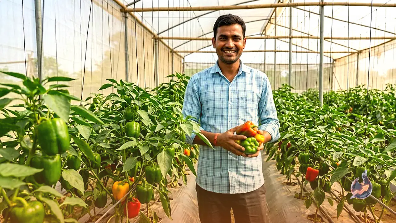 Bihar Farmer Rajneesh Kumar Nets Five Times His Investment by Growing Capsicum in a Net House
