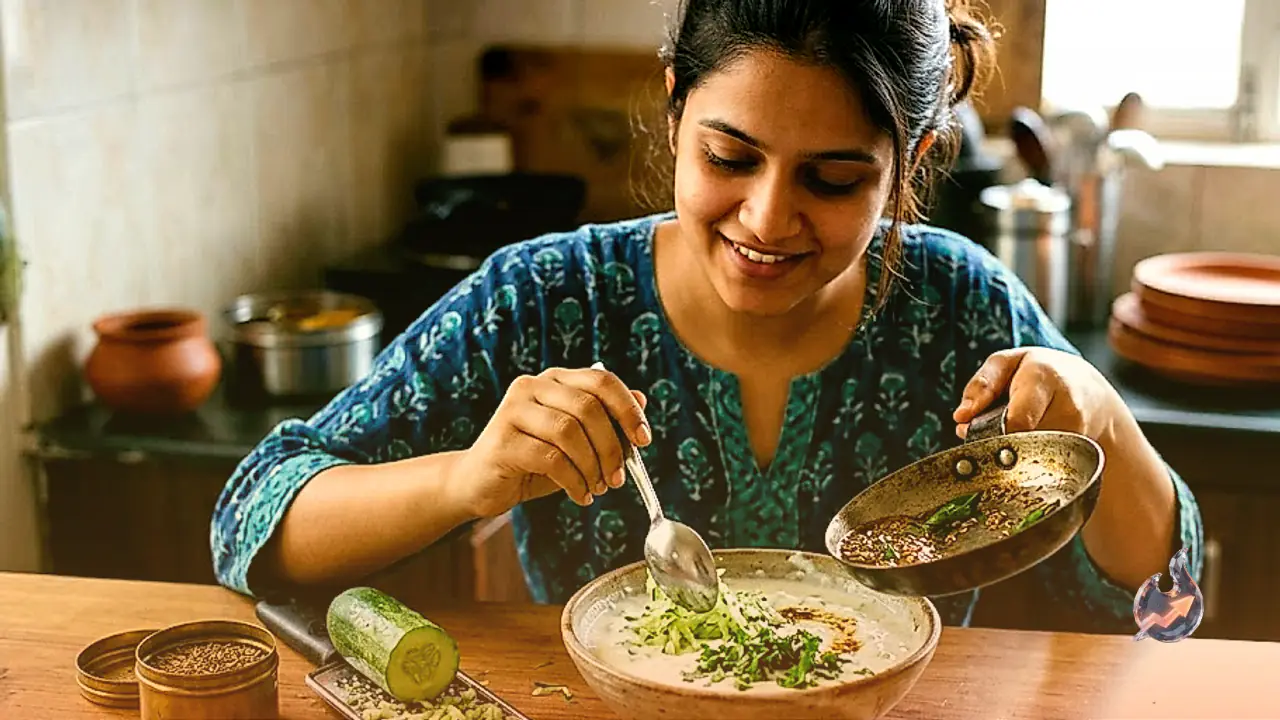 Easy homemade cucumber curd and cumin raita recipe for a cool meal
