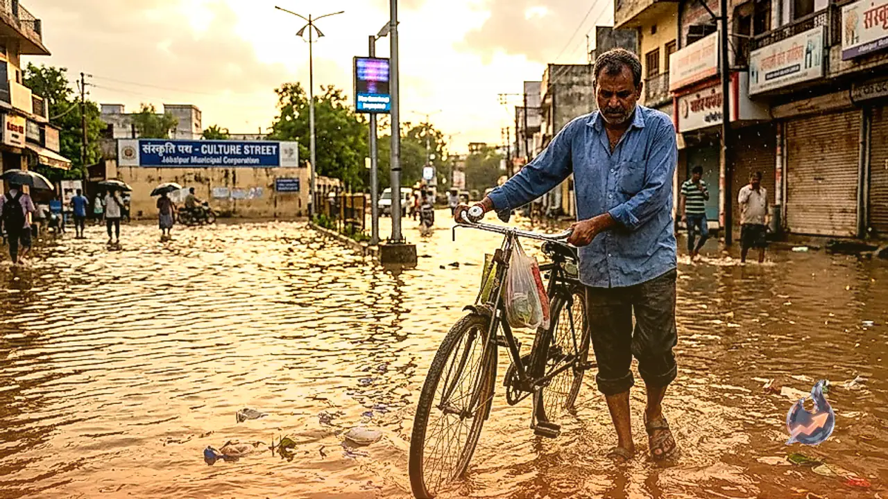 Jabalpur's Smart City Facade Washes Away: A Single Hour of Rain Leaves Streets Flooded
