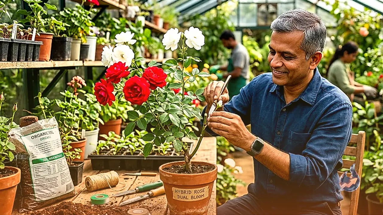 एक ही पौधे पर खिलेंगे लाल और सफेद फूल, जानिए गुलाब में बडिंग और ग्राफ्टिंग की सही विधि