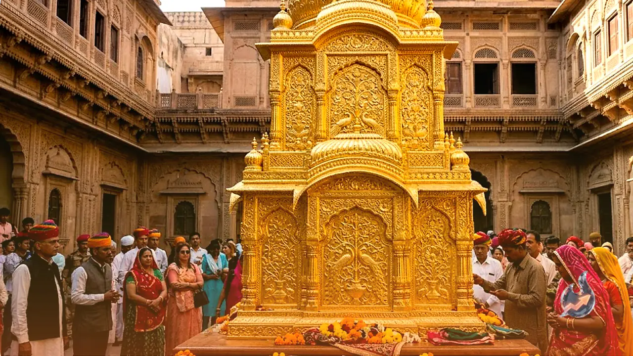 Coated in Nearly a Kilo of Gold, Bikaner's Tazia Carries 22 Years of Craft