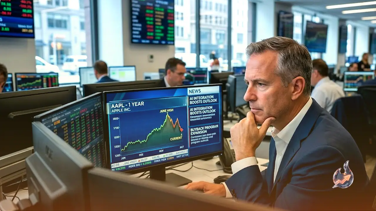 A 50% Yearly Run, a Quick Dip, and Wall Street Still Isn't Letting Go of Apple