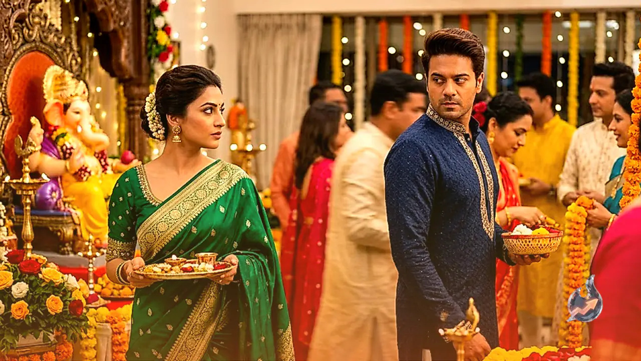 Gaurav Khanna and Akanksha Chamola Avoid Each Other at Ekta Kapoor's Ganeshotsav