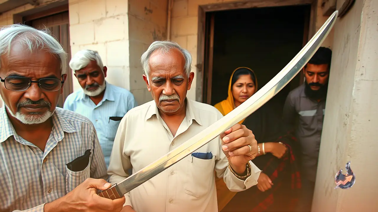 पारिवारिक विवाद में बुजुर्ग पिता ने बेटे-बहू पर किया तलवार से वार, दोनों अस्पताल में भर्ती