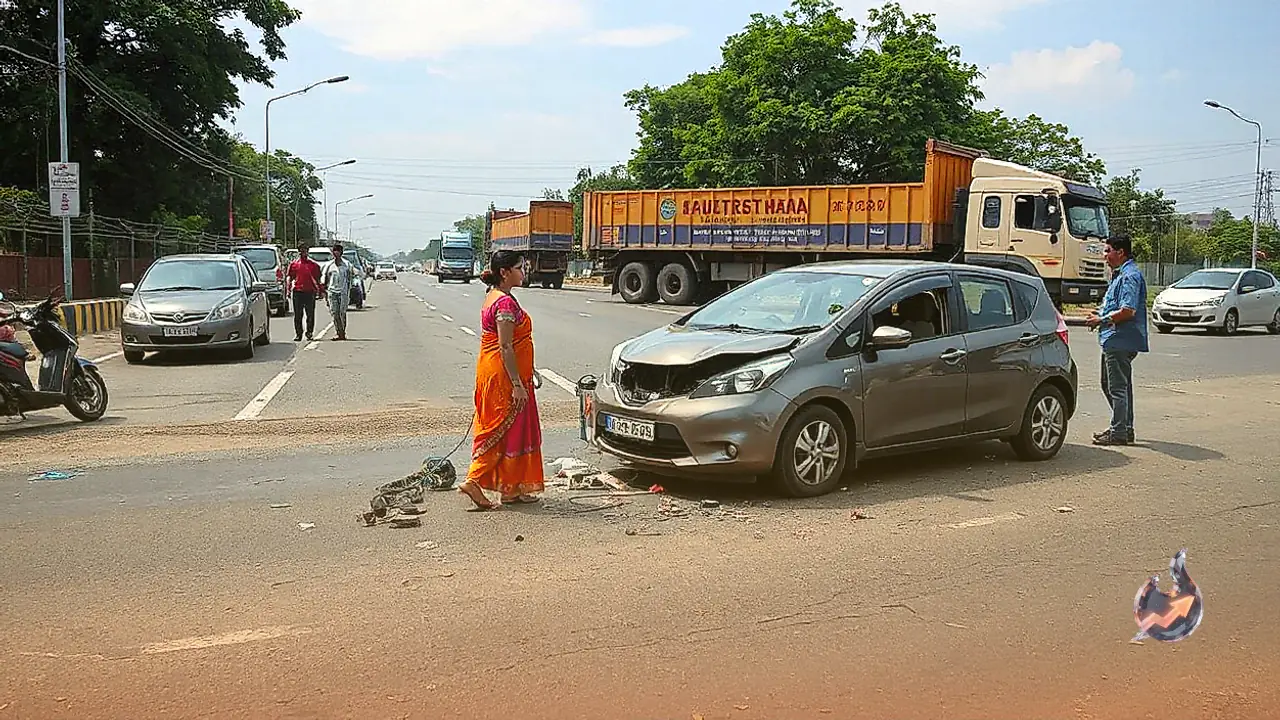 Electric Car Crashes Into Parked Truck on Delhi-Mumbai Expressway Near Vadodara, Child and Woman Killed