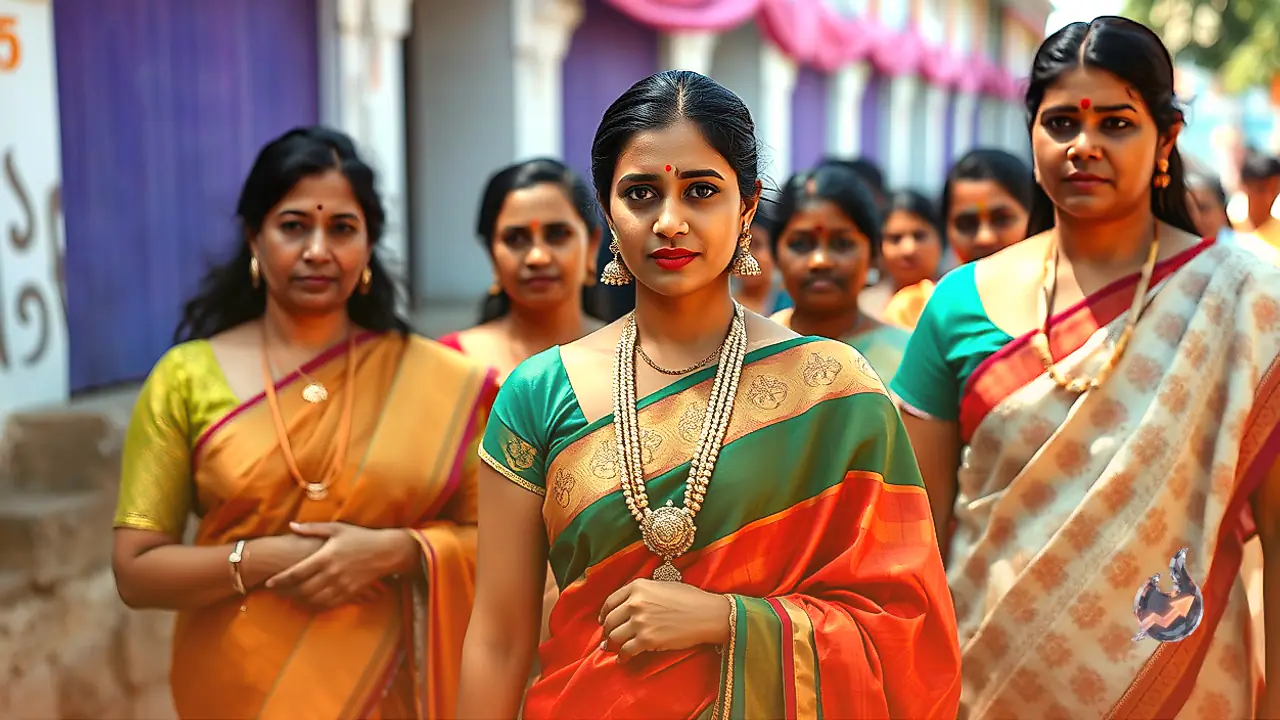 Elevate Your Festive Saree Look with Elegant Mangalsutra and Necklace Layering Styles