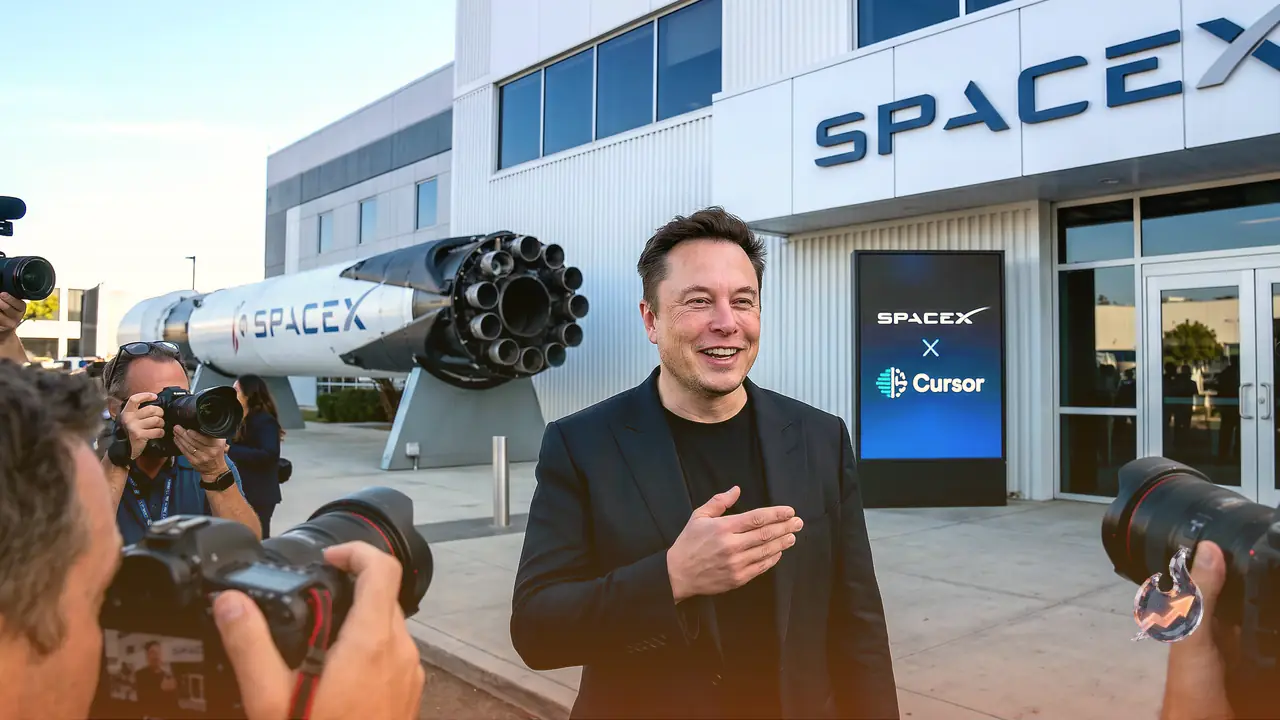 Elon Musk's SpaceX to Buy AI Coding Startup Cursor in $60 Billion Deal, Shares Climb to Record Above $210