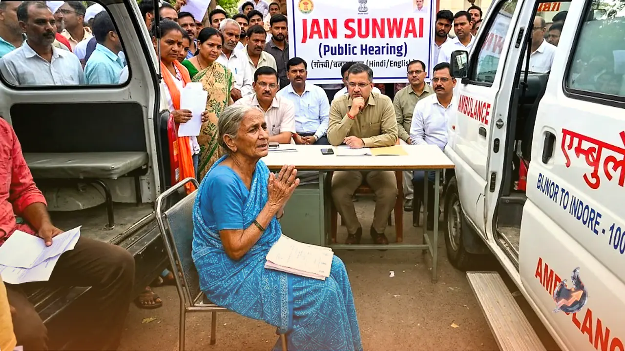 At 80, a Retired Teacher Travelled Nearly 1,000 km by Ambulance to Beg for Her Plot Back at Indore's Public Hearing