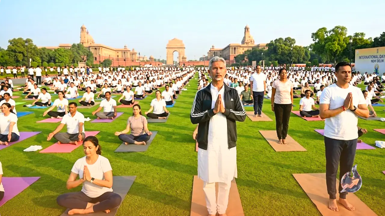 S. Jaishankar Joins the Diplomatic Corps in New Delhi to Mark International Day of Yoga