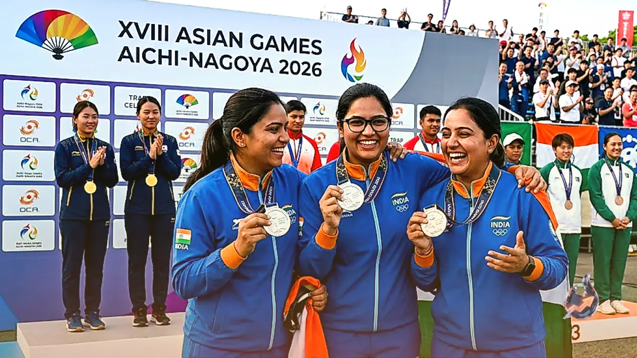 Aashima Ahlawat, Manisha Keer and Neeru Dhanda Clinch Women's Trap Team Silver at Asian Games 2026