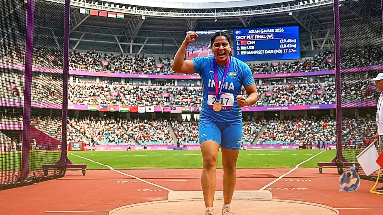 Manpreet Kaur Clinches Bronze in Shot Put at Asian Games 2026 with 17.17m Mark
