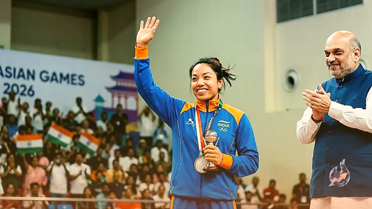 एशियन गेम्स 2026 में मीराबाई चानू ने 49 किग्रा भारोत्तोलन में जीता रजत पदक, गृह मंत्री अमित शाह ने दी बधाई