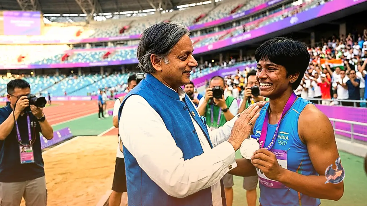 Shashi Tharoor Expresses Pride As Ancy Sojan Secures Asian Games Silver Medal
