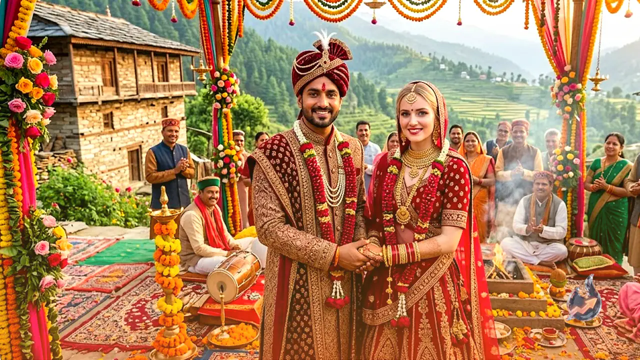 एस्टोनिया के रिसॉर्ट में पकी दोस्ती, तरेहड़ के विश्वजीत और टारटू की ननरा ने रचाई शादी
