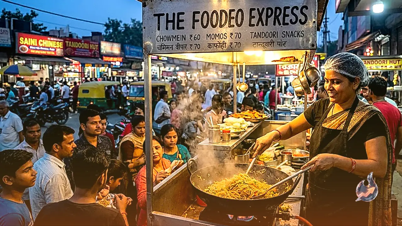 दिल्ली के यमुना विहार में शाम ढलते ही गुलजार होता है द फूडियो एक्सप्रेस, साठ रुपये से शुरू है चाइनीज जायका