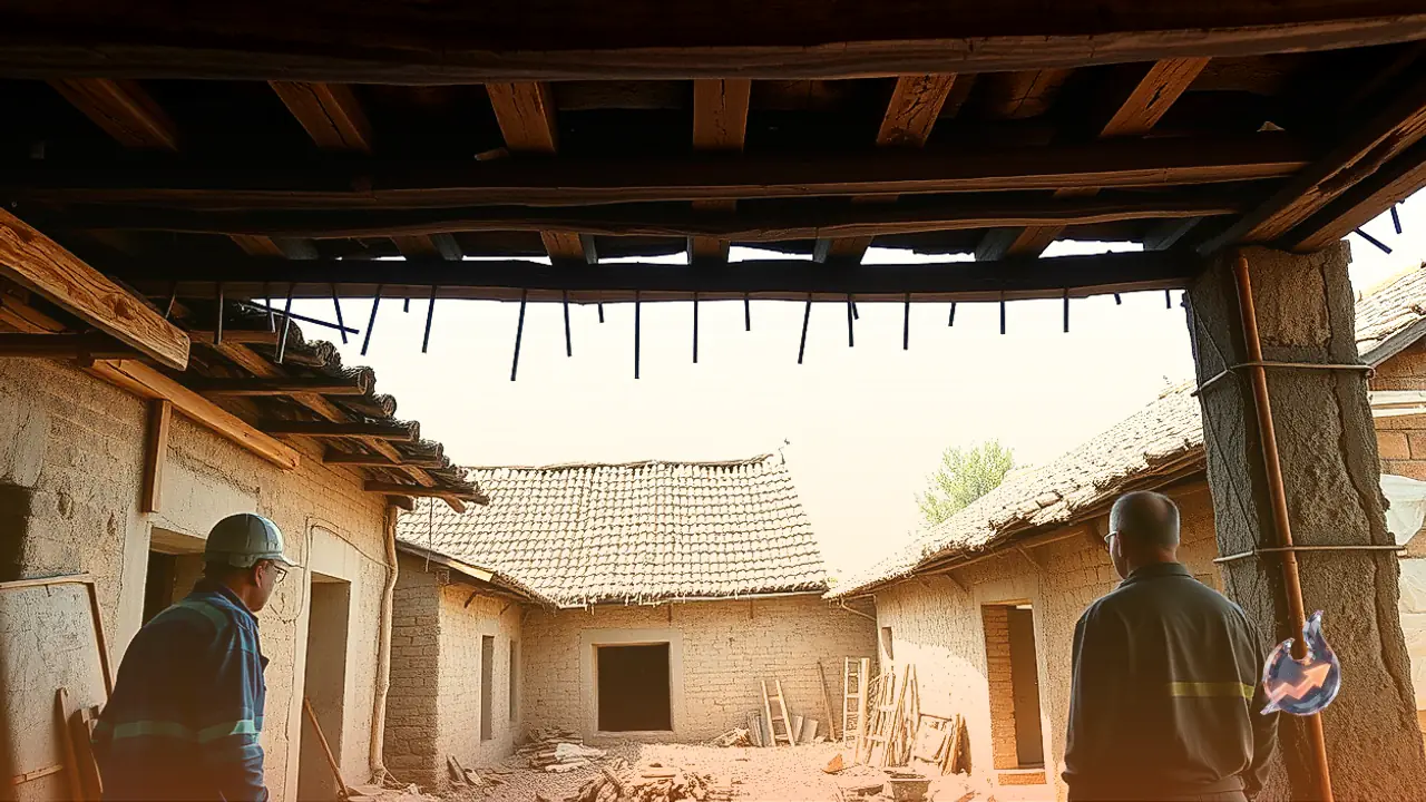 Exposed Iron Rods in Old House Roofs: How to Repair Without Pouring a New Lintel