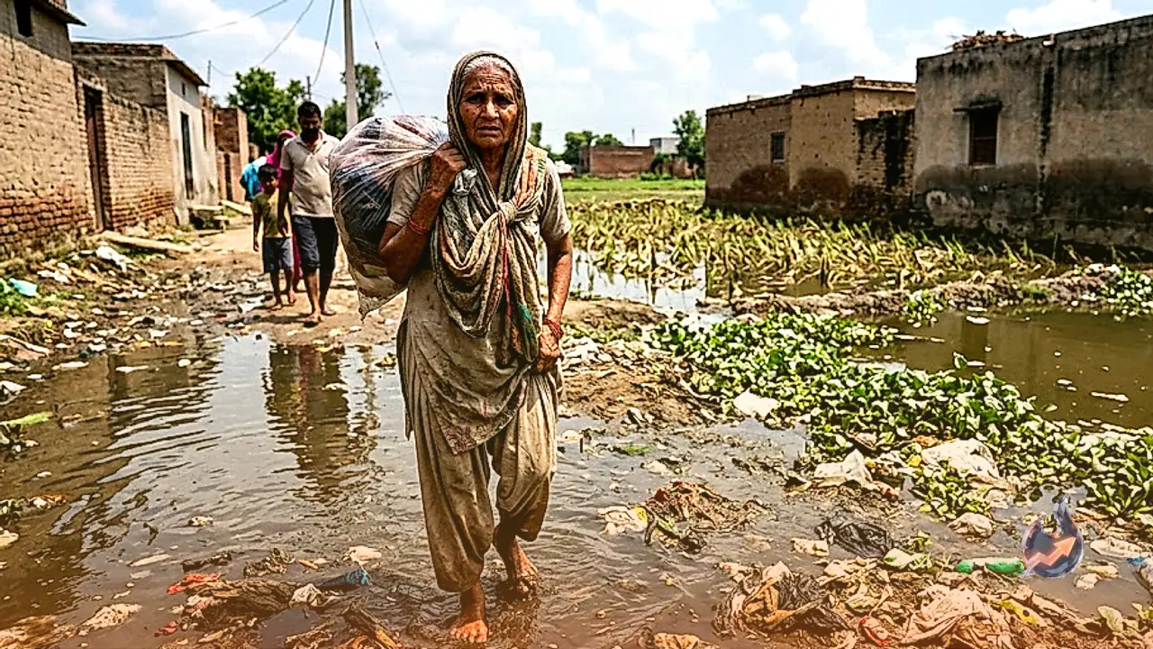Faridabad Village Faces Decades of Neglect as Ruined Path and Overflowing Pond Force Family to Flee